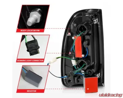 Anzo USA LED Taillights w/ Light Bar Chrome Housing Clear Lens Toyota Tundra 2000-2006 - 311413