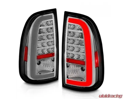 Anzo USA LED Taillights w/ Light Bar Chrome Housing Clear Lens Toyota Tundra 2000-2006 - 311413