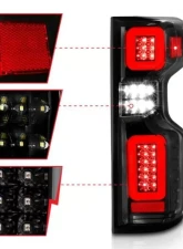 Anzo USA Full LED Tailights Black Housing Clear Lens G2 (w/C Light Bars)  Chevrolet Silverado 1500 2019-2021                                     - 311414 - Image 3