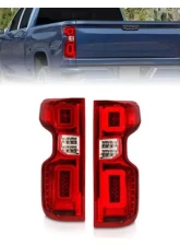 Anzo USA Full LED Tailights Chrome Housing Red/Clear Lens G2 (w/C Light Bars) Chevrolet Silverado 1500 2019-2021                                     - 311416 - Image 7