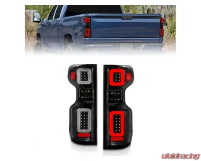 Anzo USA Full LED Tailights Black Housing Clear Lens G2 (w/C Light Bars) Chevrolet Silverado 1500 2019-2021 - 311417