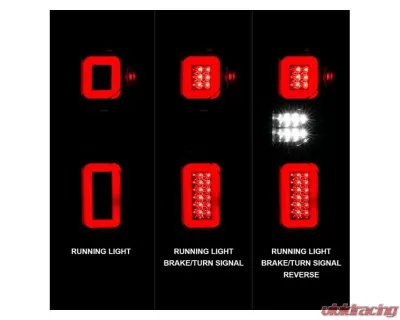 Anzo USA Full LED Tailights Black Housing Clear Lens G2 (w/C Light Bars) Chevrolet Silverado 1500 2019-2021 - 311417