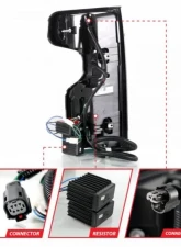 Anzo USA Full LED Tailights Black Housing Clear Lens G2 (w/C Light Bars) Chevrolet Silverado 1500 2019-2021                                     - 311417 - Image 5