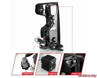 Anzo USA Full LED Tailights Black Housing Clear Lens G2 (w/C Light Bars) Chevrolet Silverado 1500 2019-2021 - 311417