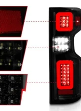 Anzo USA Full Led Tail Lights Black Housing Smoke Lens Chevrolet Silverado 1500 2019-2021                                     - 311418 - Image 3