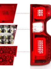 Anzo USA Full LED Tailights Chrome Housing Red Lens G2(w/C Light Bars) Chevrolet Silverado 1500 2019-2021                                     - 311419 - Image 3