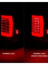 Anzo USA Full LED Tailights Chrome Housing Red/Clear Lens Nissan Titan 2004-2015                                     - 311422 - Image 2