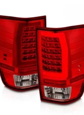 Anzo USA Full LED Tailights Chrome Housing Red/Clear Lens Nissan Titan 2004-2015                                     - 311422 - Image 7