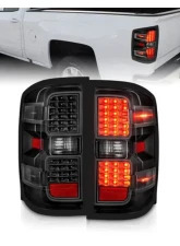 Anzo USA LED Tail Lights Black w/Clear Lens  Chevrolet Silverado 2500|3500 2015-2019                                     - 311423 - Image 6