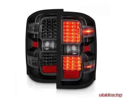 Anzo USA LED Tail Lights Black w/Clear Lens  Chevrolet Silverado 2500|3500 2015-2019 - 311423