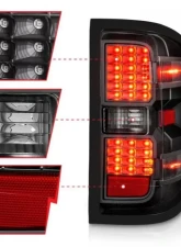 Anzo USA LED Tail Lights Black w/Clear Lens  Chevrolet Silverado 2500|3500 2015-2019                                     - 311423 - Image 3