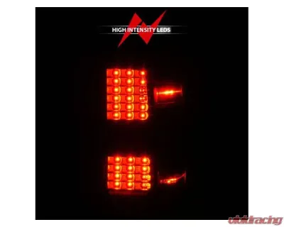 Anzo USA LED Tail Lights Black w/Clear Lens  Chevrolet Silverado 2500|3500 2015-2019 - 311423