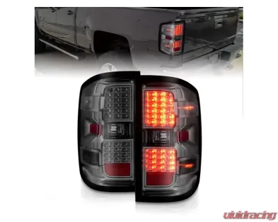 Anzo USA LED Tail Lights Smoke w/Clear Lens Chevrolet Silverado 2500|3500 2015-2019 - 311424