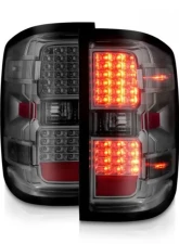 Anzo USA LED Tail Lights Smoke w/Clear Lens Chevrolet Silverado 2500|3500 2015-2019                                     - 311424 - Image 2
