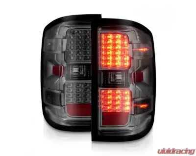 Anzo USA LED Tail Lights Smoke w/Clear Lens Chevrolet Silverado 2500|3500 2015-2019 - 311424