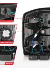 Anzo USA LED Tail Lights Smoke w/Clear Lens Chevrolet Silverado 2500|3500 2015-2019                                     - 311424 - Image 5