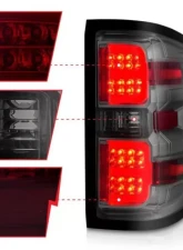 Anzo USA LED Tail Lights w/Smoke Light Bar & Clear Lens Chevy Silverado 2500|3500 2015-2019                                     - 311426 - Image 3