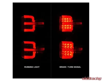Anzo USA LED Tail Lights w/Smoke Light Bar & Clear Lens Chevy Silverado 2500|3500 2015-2019 - 311426