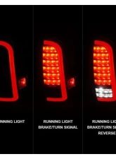 Anzo USA Full LED Tail Lights w/Light Bar Sequential Black Housing Clear Lens Toyota Tacoma 2005-2015                                     - 311427 - Image 2