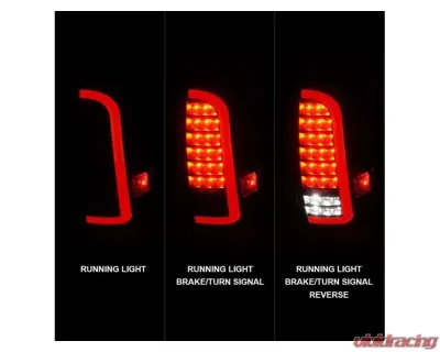 Anzo USA Full LED Tail Lights w/Light Bar Sequential Black Housing Clear Lens Toyota Tacoma 2005-2015 - 311427