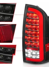 Anzo USA Full LED Tail Lights w/Light Bar Sequential Black Housing Clear Lens Toyota Tacoma 2005-2015                                     - 311427 - Image 3
