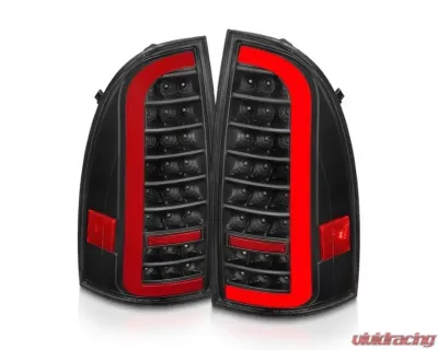 Anzo USA Full LED Tail Lights w/Light Bar Sequential Black Housing Clear Lens Toyota Tacoma 2005-2015 - 311427