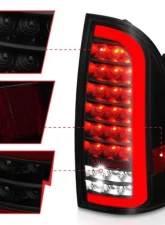 Anzo USA Full LED Tail Lights w/Light Bar Sequential Black Housing Smoke Lens Toyota Tacoma 2005-2015                                     - 311428 - Image 2