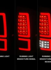 Anzo USA Black Housing w/ Clear Lens LED Taillights Toyota Tundra 2014-2021                                     - 311436 - Image 2