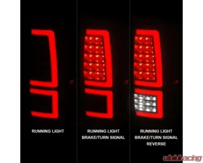 Anzo USA Black Housing w/ Clear Lens LED Taillights Toyota Tundra 2014-2021 - 311436