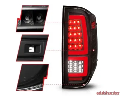Anzo USA Black Housing w/ Clear Lens LED Taillights Toyota Tundra 2014-2021 - 311436