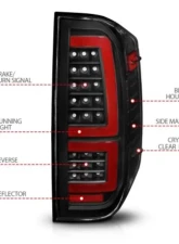 Anzo USA Black Housing w/ Clear Lens LED Taillights Toyota Tundra 2014-2021                                     - 311436 - Image 4