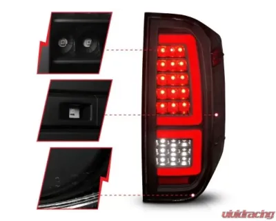 Anzo USA Black Housing w/ Smoke Lens LED Taillights Toyota Tundra 2014-2021 - 311437