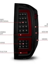 Anzo USA Black Housing w/ Smoke Lens LED Taillights Toyota Tundra 2014-2021                                     - 311437 - Image 4