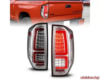 Anzo USA Chrome Housing w/ Clear Lens LED Taillights Toyota Tundra 2014-2021 - 311438
