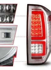 Anzo USA Chrome Housing w/ Clear Lens LED Taillights Toyota Tundra 2014-2021                                     - 311438 - Image 3