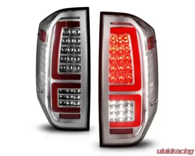 Anzo USA Chrome Housing w/ Clear Lens LED Taillights Toyota Tundra 2014-2021 - 311438