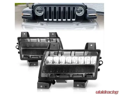 Anzo USA LED Side Markers Chrome Housing Smoke Lens w/ Seq. Signal Sport Bulb Jeep Gladiator | Wrangler 2018-2021 - 511085