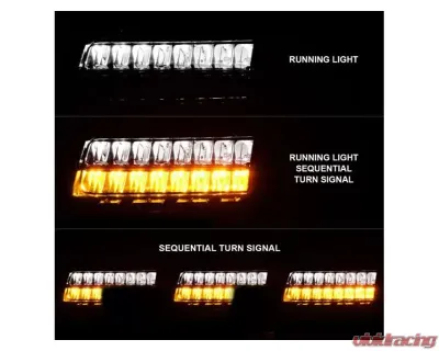 Anzo USA LED Side Markers Chrome Housing Smoke Lens w/ Seq. Signal Sport Bulb Jeep Gladiator | Wrangler 2018-2021 - 511085