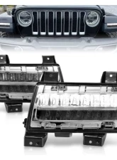 Anzo USA LED Side Markers Chrome Housing Clear Lens w/ Sequential Signal Jeep Gladiator | Wrangler 2018-2021                                     - 511086 - Image 7