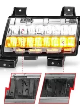 Anzo USA LED Side Markers Chrome Housing Clear Lens w/ Sequential Signal Jeep Gladiator | Wrangler 2018-2021                                     - 511086 - Image 4
