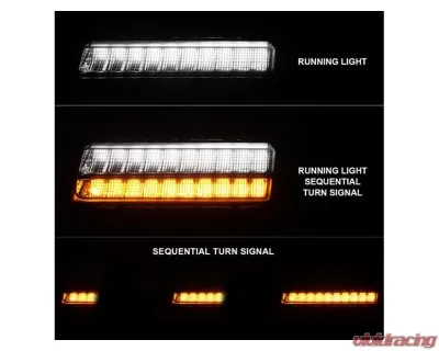 Anzo USA LED Side Markers Chrome Housing Smoke Lens w/ Seq. Signal Low Config Jeep Wrangler 2018-2021 - 511087