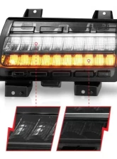 Anzo USA LED Side Markers Chrome Housing Smoke Lens w/ Seq. Signal Low Config Jeep Wrangler 2018-2021                                     - 511087 - Image 3