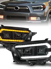 ANZO USA Black Projector Plank Style Headlights w/ Sequential Signal & DRL Toyota 4Runner 2010-2013                                     - 111602 - Image 7