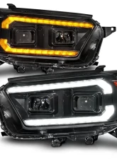 ANZO USA Black Projector Plank Style Headlights w/ Sequential Signal & DRL Toyota 4Runner 2010-2013                                     - 111602 - Image 7