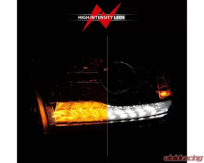 ANZO USA Gloss Black Clear Lens Projector Headlights w/ Sequential Signal Dodge Ram 1500 | 2500 | 3500 2009-2018 - 111608