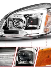 ANZO USA Chrome Projector Plank Style Headlights Chevrolet Cobalt | Pontiac G5 2005-2010                                     - 121576 - Image 2