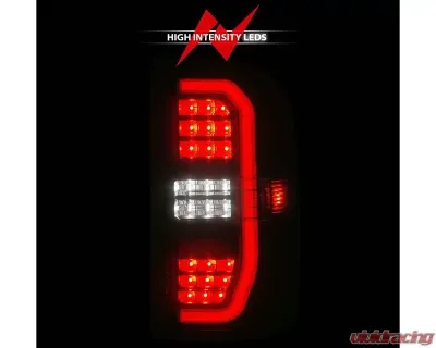 ANZO USA Black Smoke Lens Full LED C Bar Style Tail Lights w/ Sequential Signal GMC Sierra 1500 | 2500HD | 3500HD 2015-2019 - 311465