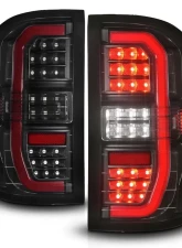 ANZO USA Black Smoke Lens Full LED C Bar Style Tail Lights w/ Sequential Signal GMC Sierra 1500 | 2500HD | 3500HD 2015-2019                                     - 311465 - Image 6