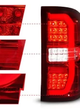ANZO USA Red/Clear LED Taillights GMC Sierra 1500 2014-2018                                     - 311466 - Image 2