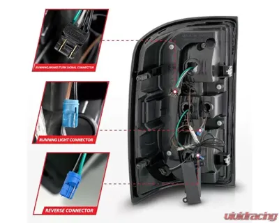 ANZO USA Red/Clear LED Taillights GMC Sierra 1500 2014-2018 - 311466